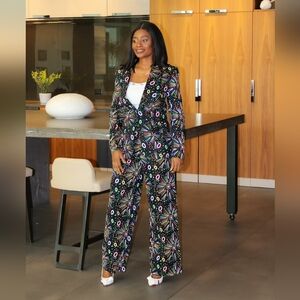 Tire African Print Blazer and Pant Set